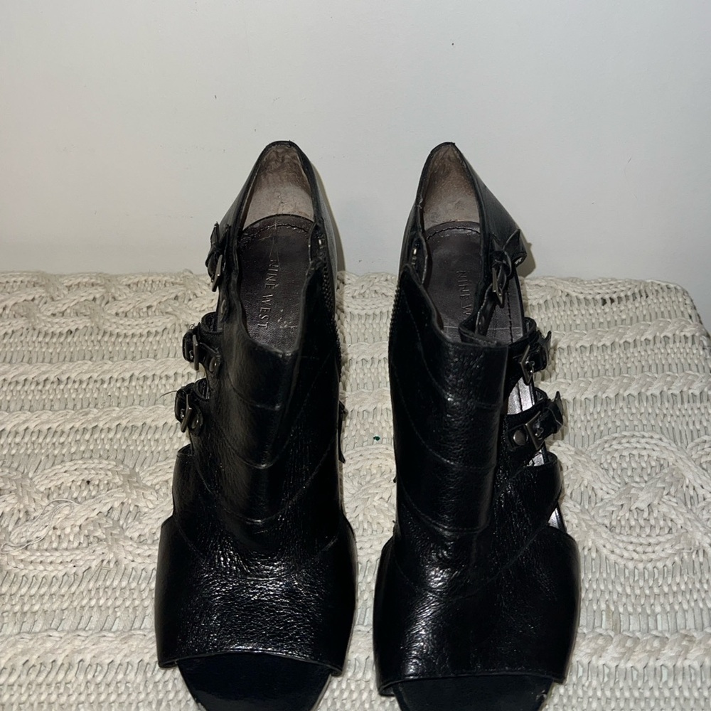 Nine West Black Leather Women's Shoes